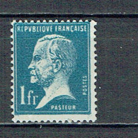 179 Pasteur 1,00 F.  Bleu Charnière - 1922-26 Pasteur
