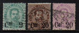 Regno 1890-91 - Effigie Umberto I - Soprastampati - Serie Completa - Usata - Dentellature E Centrature Ottime - Usados