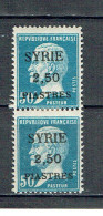 121 SYRIE Pasteur 50 C. Bleu Paire Verticale Charnière - Nuovi