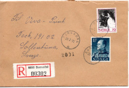 76575 - Norwegen - 1972 - 1,50Kr Olav MiF A R-Bf SURNADAL -> Schweden - Covers & Documents