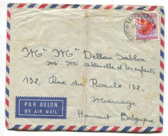 Congo Léopoldville 1 Oblit. Keach 12B(T)1 Sur C.O.B. 317 Sur Lettre Vers Maurage Le 17/06/1958 - Lettres & Documents