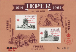E101** - Ypres "50 Ans Plus Tard" Avec Surch Rouge / Ieper "50 Jaar Later" Met Rode Opdruk - 1914-1964 - Iglesias Y Catedrales