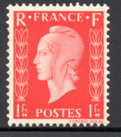 2804. FRANCE 1942 MARIANNE DE DULAC NEVER ISSUED 1 FR. # 701 B MNH, SIGNED - Ongebruikt