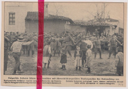 Oorlog Guerre 14/18 - Danse Des Soldats Bulgares, Bulgaarse Soldaten - Orig. Knipsel Coupure Tijdschrift Magazine - 1917 - Ohne Zuordnung