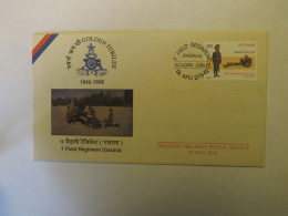 INDIA GOLDEN JUBILEE 1942 - 1992 7 FIELD REGIMENT (GAZALA) FDC 1992 - Andere & Zonder Classificatie