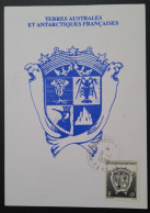 TAAF, T Numéros 163 Et 165 Au Dos Oblitérés De St PAUL Le 8/1/1992 Sur Carte. - Lettres & Documents