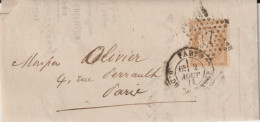 1871 - TYPE SIEGE YVERT N°36 ! - LETTRE LOCALE De PARIS ETOILE 17 => PARIS - 1870 Belagerung Von Paris