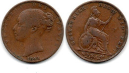 MA // 33070  / Grande Bretagne - Great Britain    Farthing 1841     TB/TB+ - B. 1 Farthing