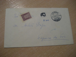 COIMBRA 1959 To Figueira Da Foz Porteado Tax Taxed Stamp Cancel Cover PORTUGAL - Cartas & Documentos