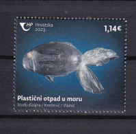 CROATIA 2023,FAUNA FISH CLIMATE ACTION,PLASTIC IN THE SEE,MNH - Kroatien