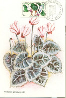 Turkish Cyprus Zypern Chypre Cipro " 1981 Flowers Cyclamen Persicum Mill  " Maximum Card - Other & Unclassified