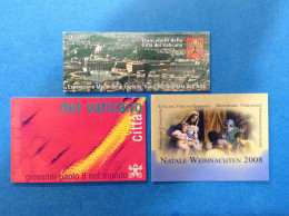Vaticano Lotto Da 3 Libretti Carnet Nuovi Mnh** 1998 Giornata Arte 2002 Viaggi Del Papa 2008 Natale Presepe - Postzegelboekjes