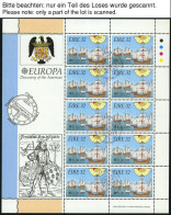 EUROPA UNION KB O, 1992, Entdeckung Amerikas, 14 Verschiedene Kleinbogensätze, Pracht, Mi. 710.- - Colecciones