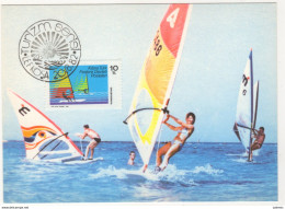 Turkish Cyprus Zypern Chypre Cipro " 1982 Turism See Windsurfig  " Maximum Card - Autres & Non Classés