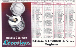 XK 665 Calendarietto Tascabile  Coccoina Balma, Capoduri - Voghera 1978 - Tamaño Pequeño : 1971-80