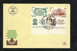 FDC Israël  Lettre  Premier Jour Jérusalem 07/04/196  N°174 Et 175  Avec TABS Année Mondiale Du Réfugié  B/TB  Soldes ! - FDC