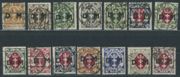 DIENSTMARKEN D 1-14 O, 1921, Kleines Staatswappen, Fast Nur Prachterhaltung, Jeder Wert Gepr. Infla, Mi. 300.- - Servizio