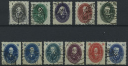 DDR 261-70a,b O, 1950, Akademie Der Wissenschaften Mit Beiden 12 Pf.- Marken, Prachtsatz (11 Werte) - Used Stamps