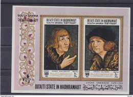 ADEN QU'AITI HADRAMAUT 1967 PEINTURE DE CRANACH Michel Block 18 A NEUF** MNH Cote 20 Euros - Yemen