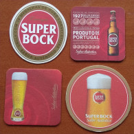 4 Different Beer Mats/coasters SUPER BOCK (PORTUGAL) - Bierdeckel