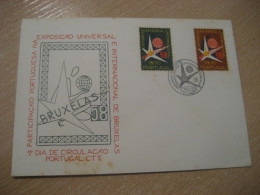 PORTO 1958 Bruxelles Belgium FDC Cancel Cover PORTUGAL - Lettres & Documents