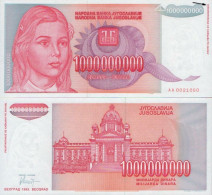 Yugoslavia-1.000.000.000 Dinars 1993- Pick- 126 - UNC ERROR,GRESKA - Jugoslawien