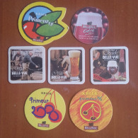 7 Different Beer Mats/coasters BELLE-VUE - Bierdeckel