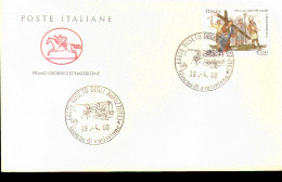 2000 ANNULLO FDC Il Patrimonio Artistico E Culturale Italiano. I ``Piccoli Gruppi Sacri’’ Di Caltanissetta. - Christentum