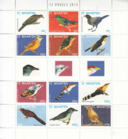 2013 St. Maarten Birds Oiseaux Aves  Miniature Sheet Of 12 MNH - Curazao, Antillas Holandesas, Aruba