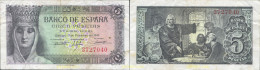 8473 ESPAÑA 1943 5 Pesetas Estado Español 13 De Febrero De 1943 - Otros & Sin Clasificación