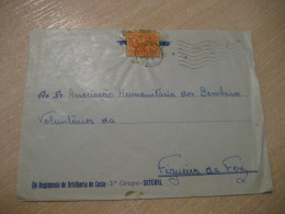 SETUBAL 1957 To Figueira Da Foz Fire Firemen Fireman Cancel Do Regimento De Artilharia De Costa Artillery Cover PORTUGAL - Covers & Documents