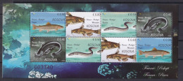 KOSOVO 2022,FAUNA,FISHES,SHEET,MNH - Kosovo