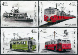 Turkey 2022. Nostalgic Means Of Transportation (MNH OG) Set Of 4 Stamps - Unused Stamps