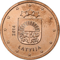 Lettonie, 2 Euro Cent, 2014, Stuttgart, SUP+, Cuivre Plaqué Acier, KM:151 - Letland