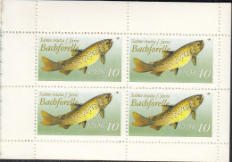 DDR  Heftchenblatt , Postfrisch **, Süßwasserfische, 1988 - Carnets