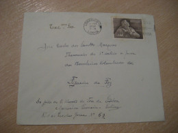 LISBOA 1957 To Figueira Da Foz Fire Firemen Fireman Garret Literature Mason Masonry Cancel Cover PORTUGAL - Lettres & Documents