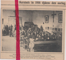 Oorlog Guerre 14/18 - Kerstmis In School , Noël En école Belge - Orig. Knipsel Coupure Tijdschrift Magazine - 1916 - Unclassified