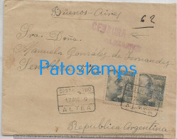 226076 SPAIN ESPAÑA ALICANTE COVER CANCEL YEAR 1949 CENSORED CIRCULATED TO ARGENTINA NO POSTAL POSTCARD - Andere & Zonder Classificatie