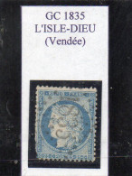 Vendée - N° 60C (déf) Obl GC 1835 L'Isle-Dieu - 1871-1875 Cérès