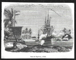 DOCUMENT DE 1844  -- BAIE DE PAPE-I-TI A TAITI Sic PAPEETE A TAHITI . 4A756 - Non Classés