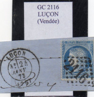 Vendée - N° 60A Obl GC 2116 Luçon - 1871-1875 Cérès