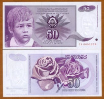 Yugoslavia-50 Dinara 1990 UNC Zamenska,Replacement - Yougoslavie