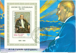 Turkish Cyprus Zypern Chypre Cipro " 1981 Mustafa Kemal Atatürk " Maximum Card - Otros & Sin Clasificación
