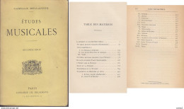 C1 MUSIQUE Camille BELLAIGUE ETUDES MUSICALES 2nde Serie EPUISE Port Inclus France - Andere & Zonder Classificatie