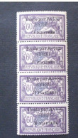 SYRIE SYRIA 1924 AIRMAIL MERSON 3 Pi. On 60 C VIOLET X 4 MNH - Syrie
