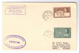 Br Antarctic Territory 1966 Ship Cover RRS SHACKLETON Mailed From DECEPTION ISLAND - Brieven En Documenten