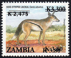 Zm1097a ZAMBIA 2013, Double Overprint ERROR, New Currency K3.80 On K2,475 On K3,300 Animals  MNH - Zambia (1965-...)