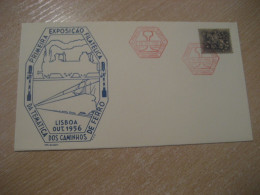 LISBOA 1956 Expo Fil Train Railway Railroad Cancel Cover PORTUGAL - Trains