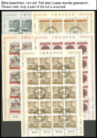 FÄRÖER 53-78KB O, 1980-82, 8 Kleinbogensätze Komplett, Ersttagsstempel, Pracht, Mi. 296.- - Faroe Islands