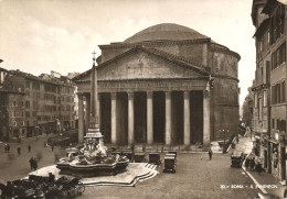 ROME, PANTHEON, ARCHITECTURE, MONUMENT, FOUNTAIN, CARS, CARRIAGE, ITALY, POSTCARD - Panthéon